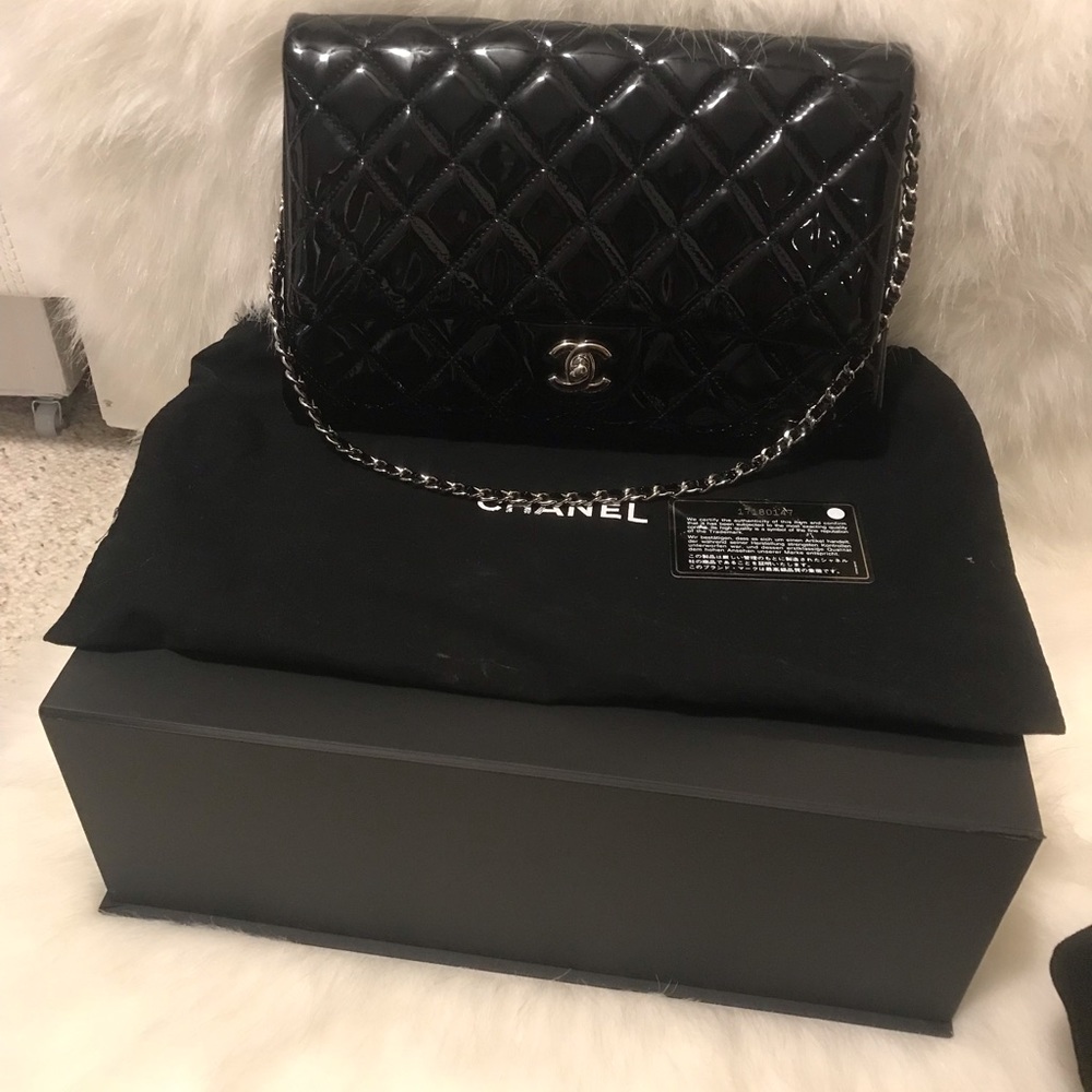 authentic chanel timeless clutch hangbag purse